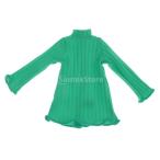 7カラー選ぶ ドール服 12インチドール人形に適用 長袖ジャンパー ドレストップ アクセサリー - グリーン
