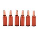 1:12スケール ドールハウス キッチン ミニドリンク ワイン ジュースボトル 全5色 - 褐色