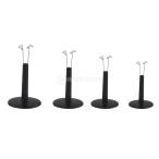 4個セット 調節可能 プラスチック製 人形ディスプレイホルダー サポート アクセサリー スタンド