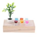  игрушка кухня оборудование орнамент бонсай бутылка стекло модель 1/12 кукольный дом миниатюра мебель 3 цвет выбрать - бокал для коктейля #2