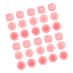 30個1/6ドールハウスミニチュアプラスチックプレートセット食器アクセサリーピンク