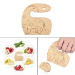 キッズ木製子供幼児キッチンカッティングおもちゃ野菜用フルーツカッティング10x10.8x1.4cm
