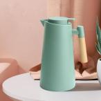 ウォーターウォーマーフレンズギフト用断熱ケトル1Lジャグウッドハンドルライトブルー