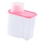  порошок моющее средство контейнер прозрачный прачечная пудра место хранения box шкаф шкаф для 2L розовый 