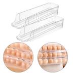 冷蔵庫用卵ホルダー 冷蔵庫用卵保存容器 キッチン収納用 2個
