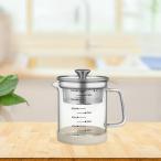 豆乳フィルター 多目的ガラスティーポット ストレーナー付き ナッツミルク 12x18cm 1.2L