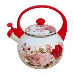  цветочный принт эмаль pot многоцелевой эмаль чай чайник офис ресторан для бытового использования красный 