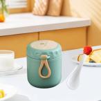 断熱スープ容器 ステンレススチール製 保温ジャー 400ml 学校旅行用 グリーン