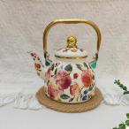  эмаль teapot цветочный принт teapot . толщина . горячая вода ... pot кухня party кемпинг стиль A