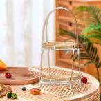  бамбук плетеный снэки подставка портативный еда дисплей tray Cafe Home ресторан для 2 слой 