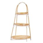  бамбук плетеный снэки подставка портативный еда дисплей tray Cafe Home ресторан для 3 слой 