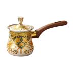 トルココーヒーポット、お手入れ簡単、お茶作り、ティーケトル、チョコレート溶解ポット、550ml、ホワイト