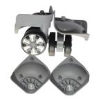 2個スイベルホイールラゲッジスーツケースキャスタースイベルホイール交換用グレー