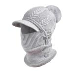  зимний лыжи маска колпак шея шарф лыжи уличный вязаный балаклава Beanie шляпа серый 