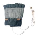 USB нагревание перчатка вязаный зимний теплый перчатки компьютер офис Work ge-ming серый 