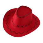  Kids Western kau Boy kau девушка шляпа украшение солнечный шляпа девочка мужчина Rodeo Halloween красный 