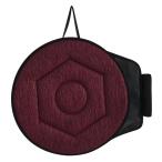 360度ソフト回転クッションカーシートスイベルチェアパッドワインレッドダイヤモンド