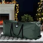特大のクリスマスツリー収納バッグ移動用品用デュアルハンドルグリーン135x34x68cm