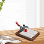 木製ナプキンホルダー フラットナプキンペーパーホルダー キッチンカウンターテーブル用 ダークブラウン