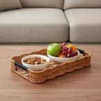 3 шт волна форма край tray retro способ ручка имеется плетеный tray многоцелевой ротанг способ корзина крепкий хлеб корзина легкий плетеный корзина living стол сверху гость для для 