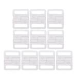 10セット ブラジャークリップ 水着 クリッカー ビキニ フロント クロージャ バックル クリップ 全2色 - クリア