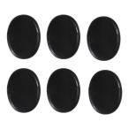 6個ホットマッサージストーンセットナチュラル玄武岩ウォーマーロックキット4x 3cm