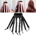 タコヒートレスヘアカーラーレイジーカーラーヘッドバンドブラックロングヘア用