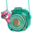 カートゥーン ポータブル ネック ファン ネックレス ファン ハンドヘルド ファン サマー ギフト ストラップ ベア付き