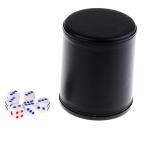 バー パブ テーブルゲーム用 ダイスカップ ダイス セット 全3色ダイスカップ - 黒