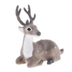 シミュレーションクリスマスエルクぬいぐるみトナカイモデルおもちゃ灰色男性座っている