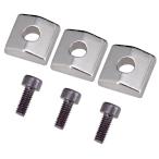 ギターロックナットクランプ ロックナットネジ トレモロブリッジ用 全5選択 - シルバー+ブラック