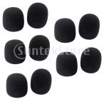 10パックブラックハンドヘルドステージマイクウインドスクリーンフォームマイクカバーカラオケ