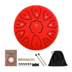  Mini 6 -inch steel tang drum . carryig bag music education gift present red 