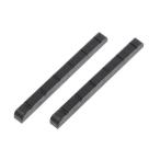 2 個エレキギター骨ナット平底 6 弦ギターアクセサリー用ブラック