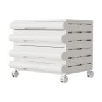  маленький размер файл шкаф 4 слой современный стол внизу место хранения выдвижной ящик офис для бытового использования с роликами . белый 