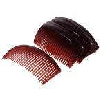 ショッピングヘアスタイリングツール 12本ブラウンブラックヘアコームビッグプラスチック11×4.5センチロングヘアアクセサリーサイドクリップ