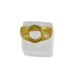 Yahoo! Yahoo!ショッピング(ヤフー ショッピング)黄金の真鍮の丸いベゼル調節可能な中空の花のリングの空のベースDIY