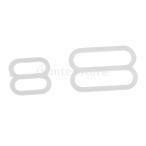 100本プラスチックブラジャーランジェリーストラップクリップフックスライダーバックル