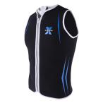 メンズベスト ウェットスーツ トップ 3mmネオプレン ノースリーブ フロントジッパ 全3色4サイズ