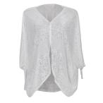  наружный работа бикини блуза купальный костюм покрытие . защитный корпус женский гонки вышивка ультрафиолетовые лучи блокировка солнцезащитное средство белый все 4 размер 