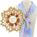 Yahoo! Yahoo!ショッピング(ヤフー ショッピング)ラインストーンレディースフラワースカーフリングシルクスカーフクリップバックルスライドジュエリー