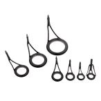 7ピース/個ステンレスフィッシングロッドガイドに適用イカハゼブラックヘッドフィッシング