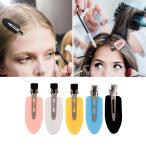 女性ベンドヘアクリップなしピンクリップメイクなし折り目ヘアクリップなし