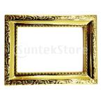 フォトフレーム ゴールド ドールハウス家具 ミニハウスキット用 絵画装飾 誕生日プレゼント 1/12スケール