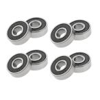 8個ボールベアリング.8 × 22 × 7ミリメートルダブルゴム密封されたミニチュア深溝ベアリングスケート用.インラインスケート.スクーター.ローラ