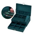 Yahoo! Yahoo!ショッピング(ヤフー ショッピング)女性ジュエリーボックスオーガナイザー2重層大ロック可能なディスプレイホルダーイヤリングリングネックレスブレスレット