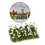 ミニチュア現実的な花のクラスタモデル鉄道妖精ガーデン風景草ビルディングキット砂テーブルジオラマレイアウト