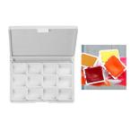  акварель Palette пустой. путешествие краска tray box металл краски Palette кейс акварельная живопись. половина хлеб художник, ребенок, искусство. студент поэтому. крышка имеется -тактный 