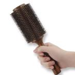 ショッピングヘアスタイリングツール イノシシ毛ブラシ美容ツール木製ハンドルナイロンピンローラーロールコームデタングリングヘアストレートヘアスタイリッシュな男性女性