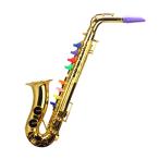 Yahoo! Yahoo!ショッピング(ヤフー ショッピング)サックス8色のキーメタリックシミュレーションおもちゃの小道具は、3歳以上のパーティーのためのミニ楽器を演奏します就学前の男の子女の子子供
